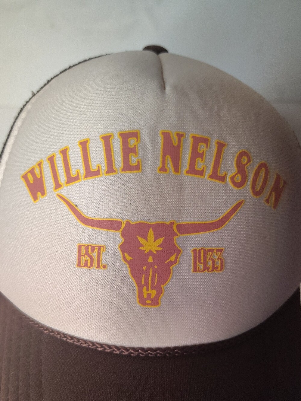 Willie Nelson Est. 1933 Foam Trucker Snapback Hat One Size Mesh Back